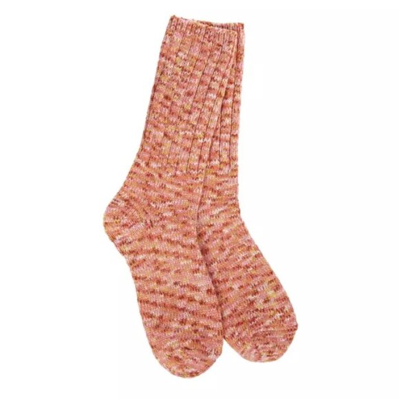Worlds Softest Socks Weekend Ragg Comfy Crew Womens Size 6-11 Brandy Pink NWT - Picture 3 of 5